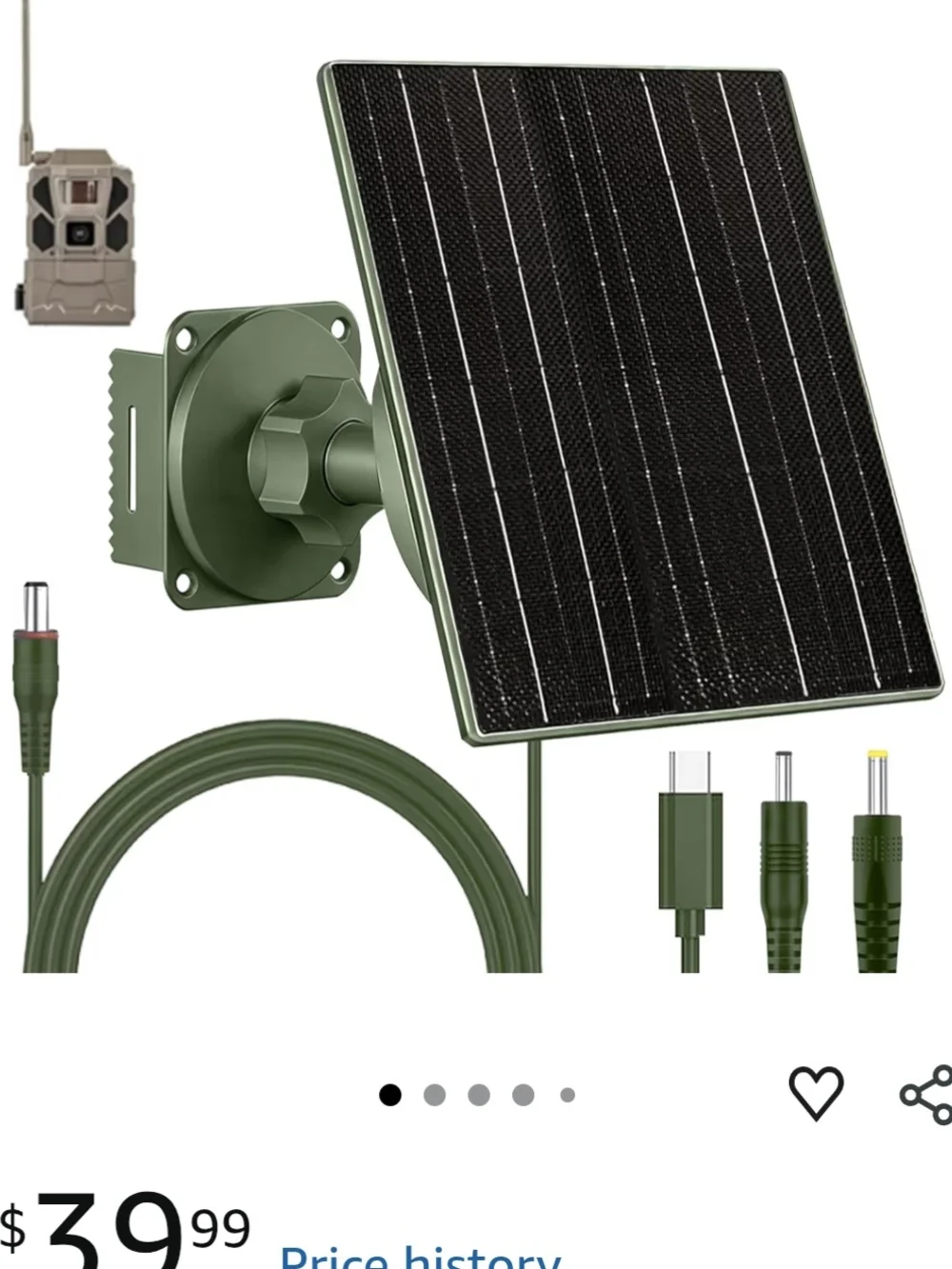 Solar Panel Kit with Mount and Cables